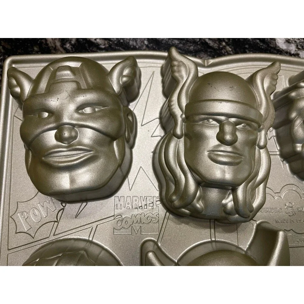 Nordic Ware Marvel Avengers Cakelet Bake Pan 6 Superhero Faces